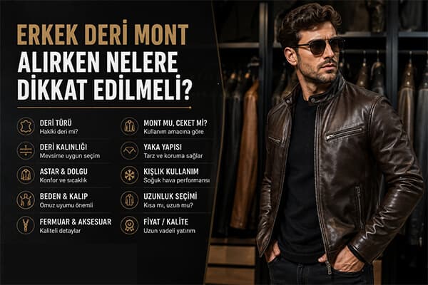 Erkek Deri Mont Alırken Nelere Dikkat Edilmeli?